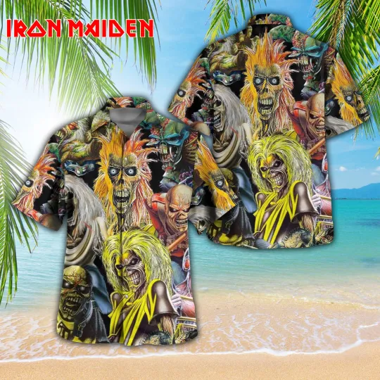 Iron Maiden Inspired Run For Your Lives World Tour 2025 Hawaiian shirt