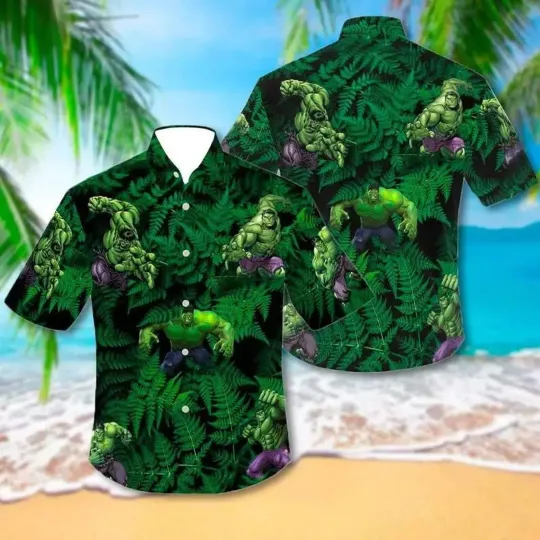 The Incredible Hulk Giant Hero Superpower Green Superhero Hawaiian Shirt 3D