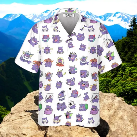 Gengar Cosplay PKM Hawaiian Shirt