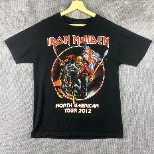 Iron Maiden T Shirt Mens 2012 North American Tour Graphic Tee Band Metal