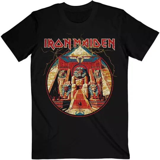 IRON MAIDEN Powerslave Lightning T-SHIRT