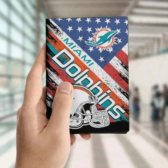 Miami Football Team Dolphinss Travelling Passport Holder