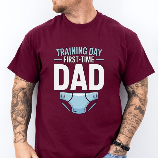 New Dad Training Day Tee | First Time Daddy Diapers T-shirt | Fathers Day Gift