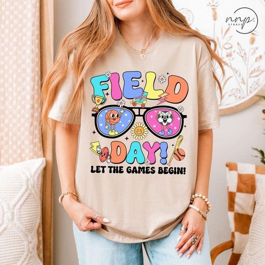 Field Day Let The Games Begin Shirt, Teacher Field Day Shirt, Field Day 2025, Field Day Fun Day, Women's Field Day Vibes T-Shirt,Retro shirt