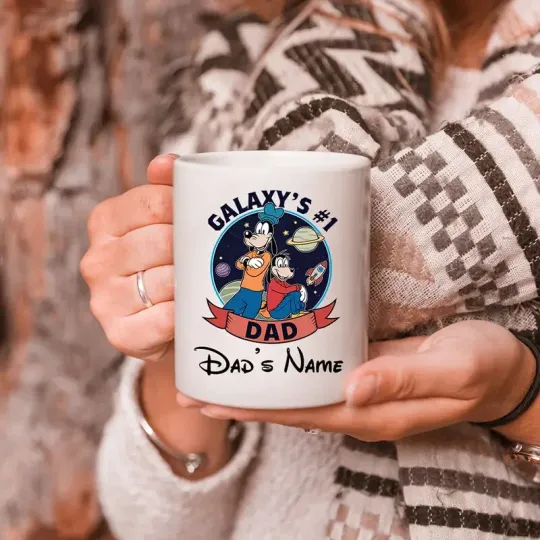 Personalized Goofy And Max Happy Father's Day Gift For Dad Mug