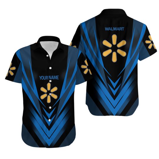 Personalized Walmart logo brand Hawaiian Shirt Custom Name