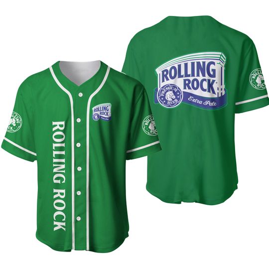 Rolling Rock Beer All Over Print Baseball Shirt Best Gift