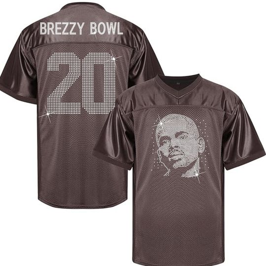 Brezzy Bowl Bling Jersey, Chris Brown Jersey (Fraud glitter)