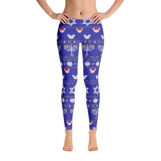 Hanukkah Mickey and Minnie Leggings