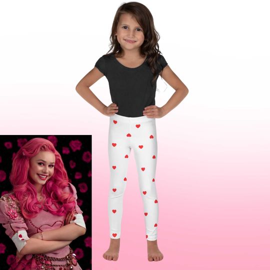 Leggings Descendants Bridget costume Disney cosplay child pants rise of red hearts