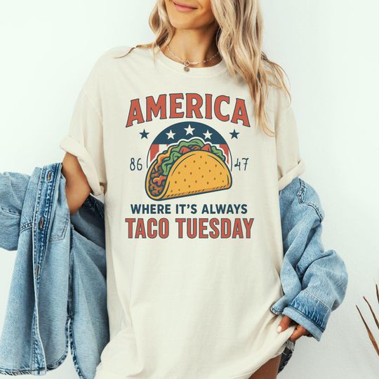 TACO Comfort Colors Shirt, Always Chickens Out, Anti 4th of July, Subtle FTD Shirt, Funny Fathers Day Gift for Liberal Dad, Resist Tee