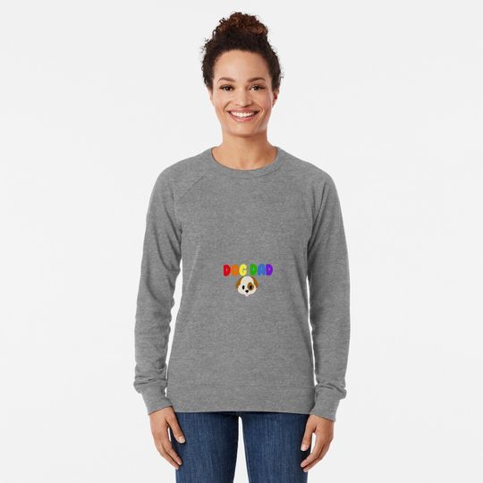 Rainbow Dog Dad Lightweight Sweatshirt