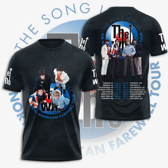 The Who 3D T-shirt The Song Is Over The North American Farewell Tour 2025