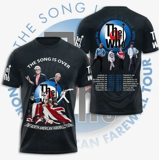 The Who 3D Tshirt New The Song Is Over Hot Tour 2025 Tshirt Fan Gift- Inspired