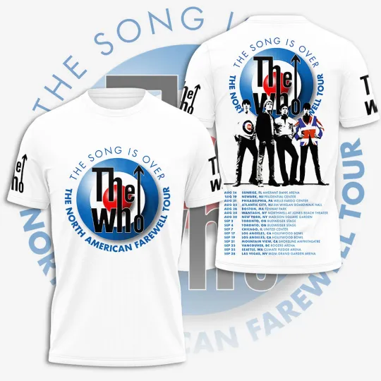 The Who 3D T-shirt The Song Is Over The North American Farewell Tour 2025
