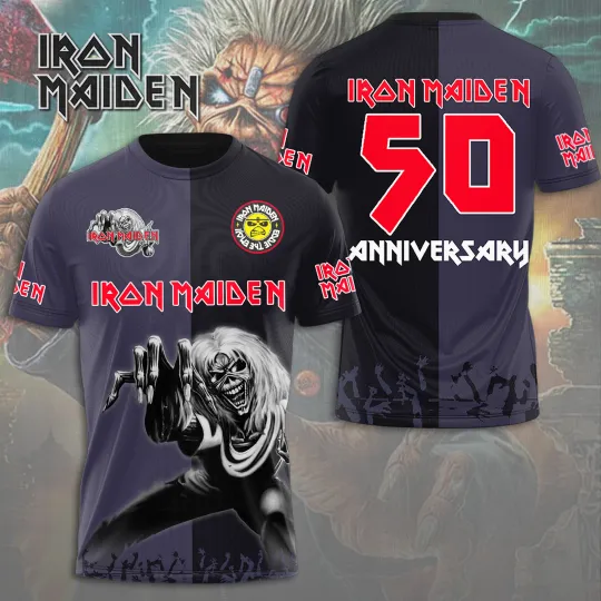 Iron Maiden Inspired World Tour 2025 Date - 50th Anniversary Licensed Shirt Gift