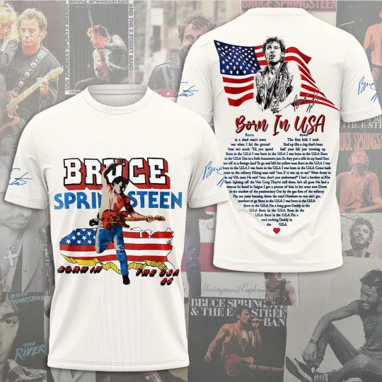 Bruce Springsteen E Street Band Tour 2025 3D T-Shirt