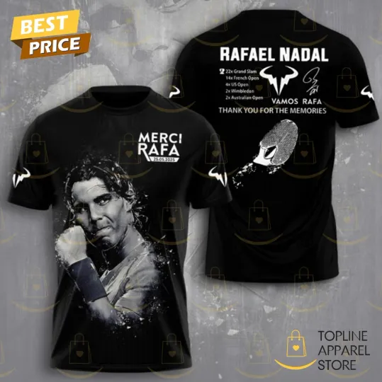 Rafael Nadal Vamos Rafa Signature 3D T-Shirt