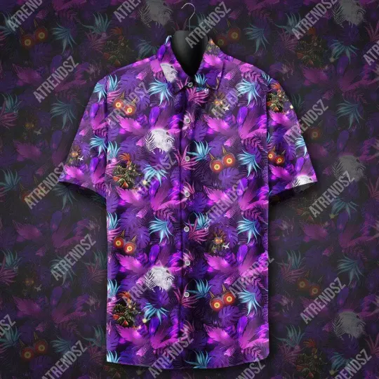 Legend Of Zelda Hawaiian Shirt Skull Kid Majoras Mask Hawaii Shirt Legend Of Zel
