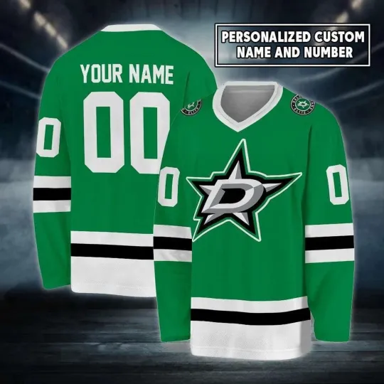 Discover Personalized Dallas Star Hockey Shirt, Hockey Team AOP Gift Fan
