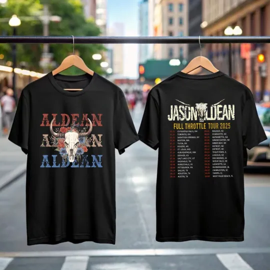 Jason Aldean Full Throttle Tour 2025 Shirt, Country Music Concert Tee