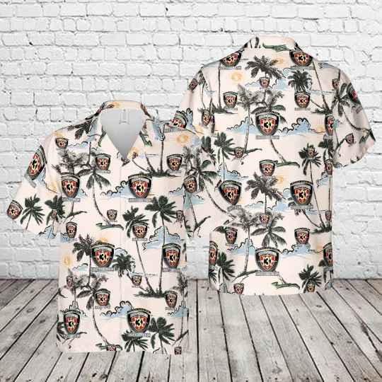 US Marine Corps 3d Littoral Logistics Battalion 3d LLB Hawaiian Shirt