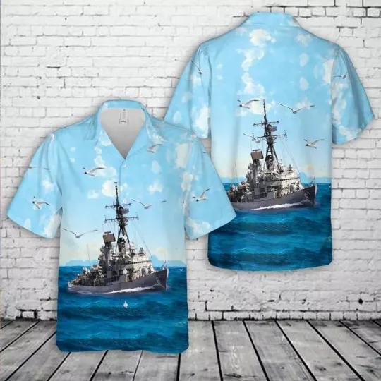 US Navy USS Barney DDG 6 Hawaiian Shirt