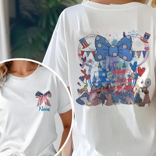 Disney Princess 4th Of July Shirt, American Freedom, Red White And Blue, Happy Fourth Of July, Independence Day, Family Vacation 2025