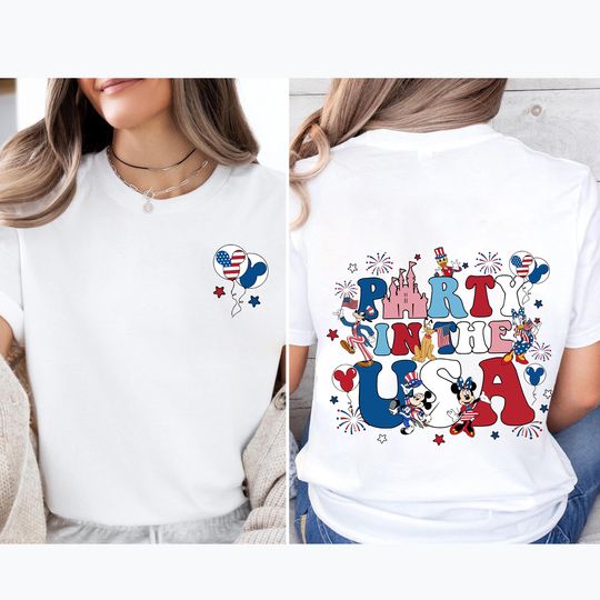 Disney 4th of July shirt, Disney Patriotic T-Shirt, Disney America Tee, Disney Minnie Mickey Shirt, Disney Matching Shirts, Disney Party