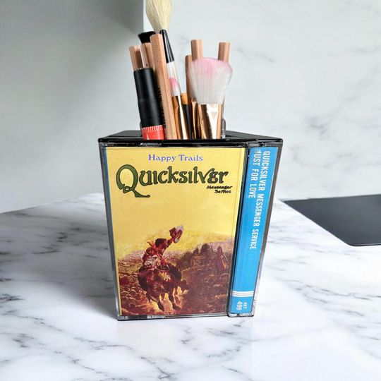 Quicksilver Messenger Service Band Cassette Tape Desk Organizer Pen Pencil Holder
