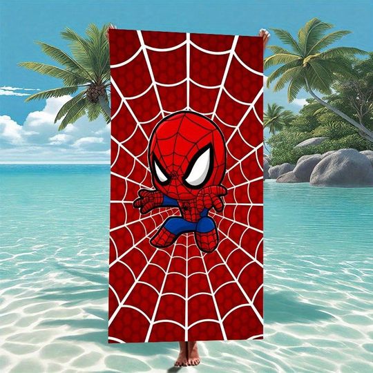 Spider-Man Cartoon Beach Towel - Perfect for Summer Fun!