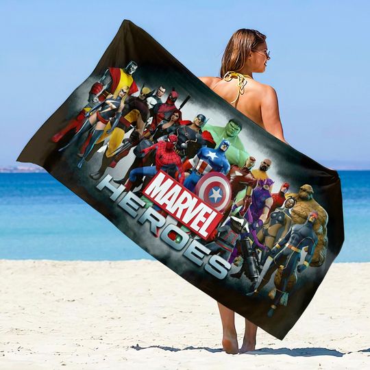 Marvel Heroes Beach Towel