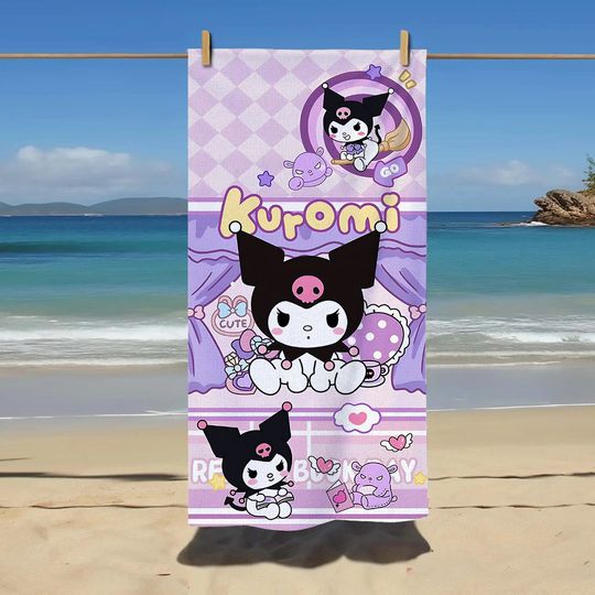 Kawaii Kuromi Beach Towel