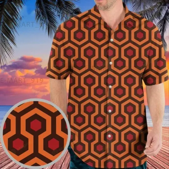 The Overlook Pattern The Shining Hawaiian Shirt, Unique Gifts for Movie Lovers