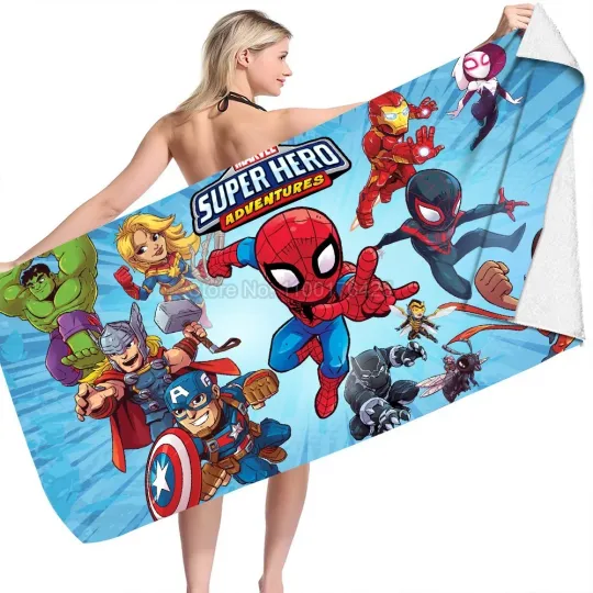 Spiderman Anime Cartoon Beach Towel