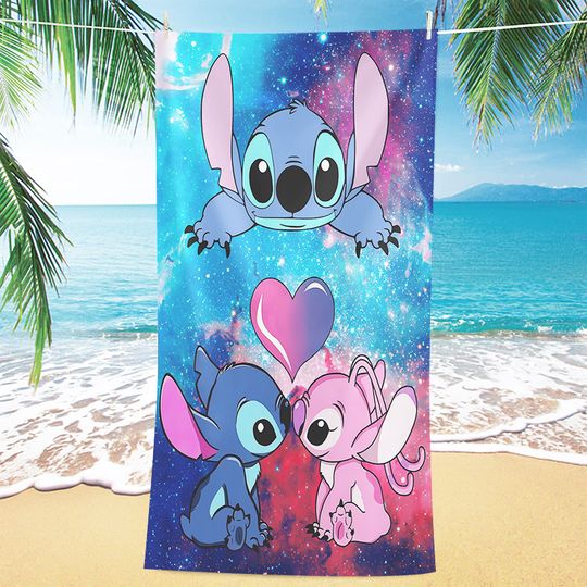 Cute Stitch Lilo Beach Towel