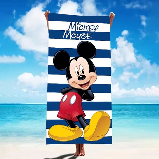 Disney Mickey Mouse Striped Beach Towel