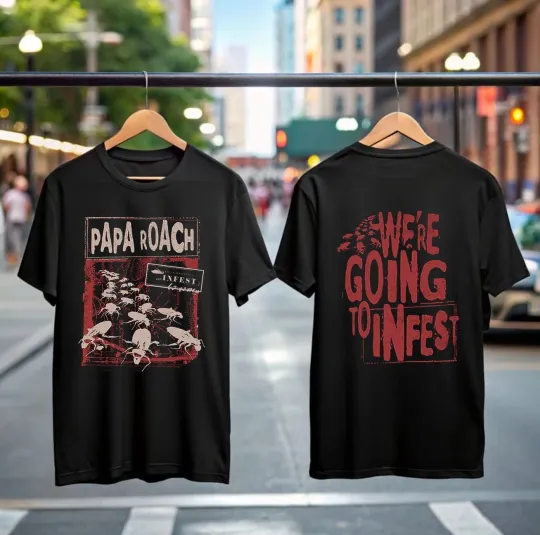 Papa Roach Shirt Tour 2025 Infest Anniversary Tee Mens Rock T-Shirt Gift Him