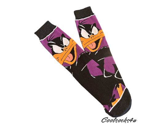 Daffy Duck Cartoon Character Cotton Crew Socks | Cute, Cozy and Fun |
