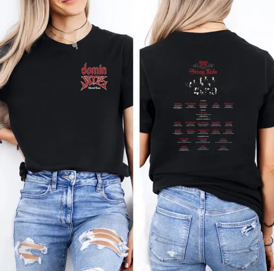 Stray Kids DOMINATE Tour 2025 T-Shirt Kpop Concert Merch SKZ Fan Unisex Tee