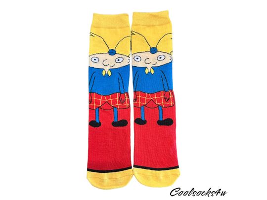 Hey Arnold Character Cartoon Cotton Crew Socks | Cute, Cool and Fun |