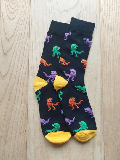 Dinosaur socks. T Rex socks. Tyrannosaurus socks. Dino socks.
