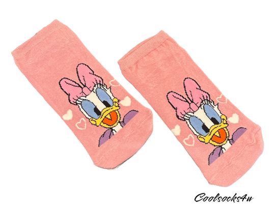 Daisy Duck  Cotton Cartoon Character Ankle Socks | Cute, Pink, Stylish |