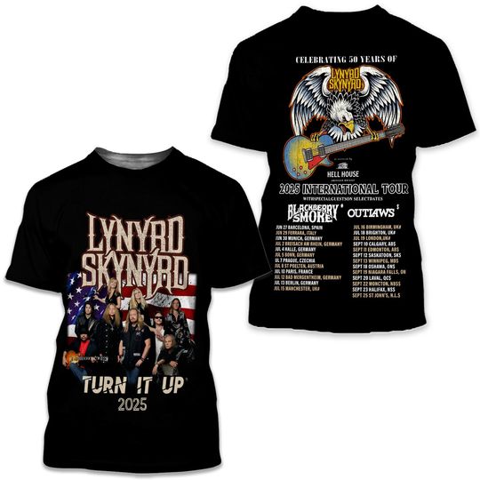 Lynyrd Skynyrd 2025 International Tour 3D Shirt