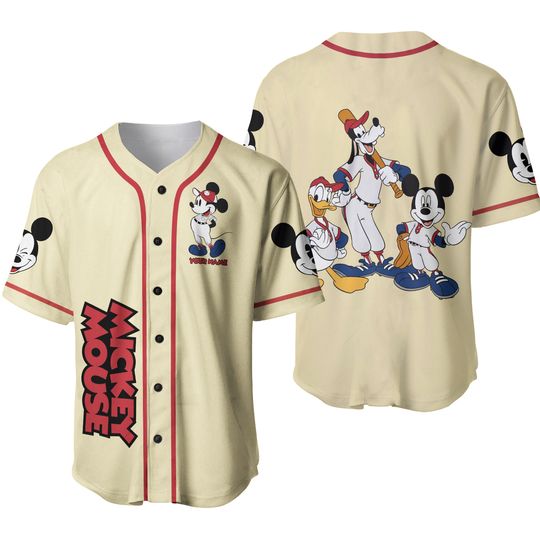 Discover Personalized Mickey And Friends Disney Baseball Jersey, Disney Jersey