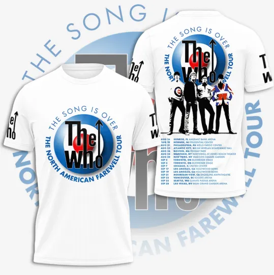 The Who The North American Farewell Tour 2025 The Song Is Over 3D T-Shirt