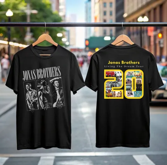 20 Living the Dream Tour 2025 Double Sided T-Shirt, Jonas Brothers x Marshmello