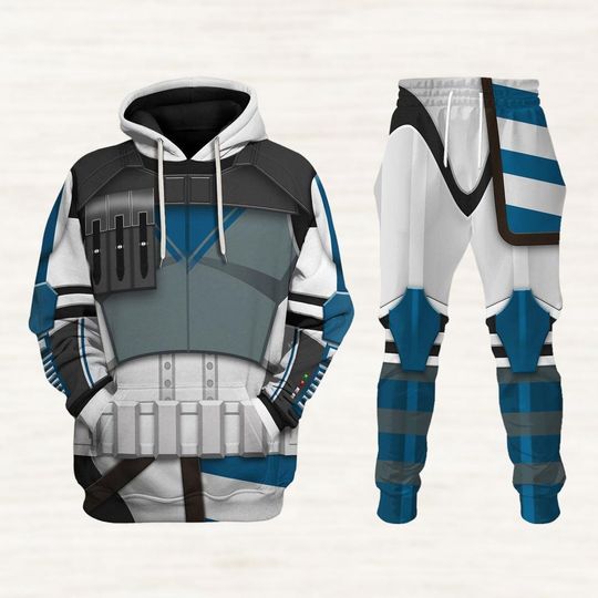 Fives Star Wars Cosplay Hoodie Jogger, CT-5555 Hoodie, Star Wars Movie Costume, The Clone Wars Shirt, Disney Workout Pants For Him