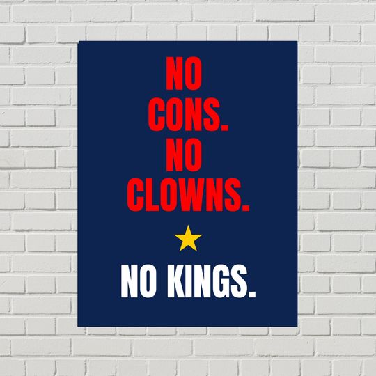 NO KINGS Protest Sign