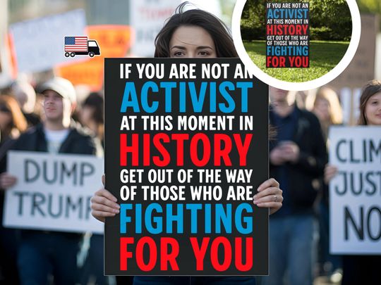Activist Protest Sign for March Rally or Yard Display, Anti-Trump Political Sign